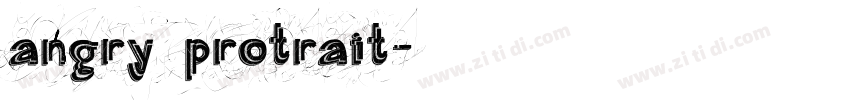 angry protrait字体转换